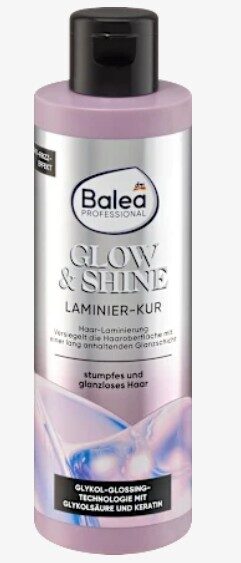 Balea Professional matu maska Glow & Shine, ar glikolskābi un keratinu, 200 ml